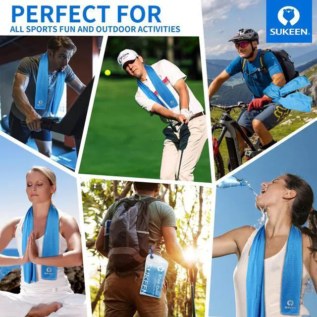 Alt view image 6 of 7 - 4 Pack Cooling Towels (40"x12") for Neck and Face Instant Cooling