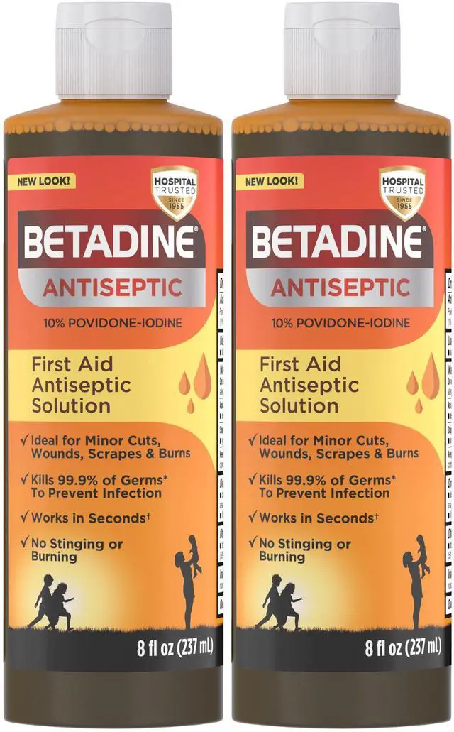 Main image of Antiseptic Povidone Iodine Solution 8 Fl Oz, 2 Pack