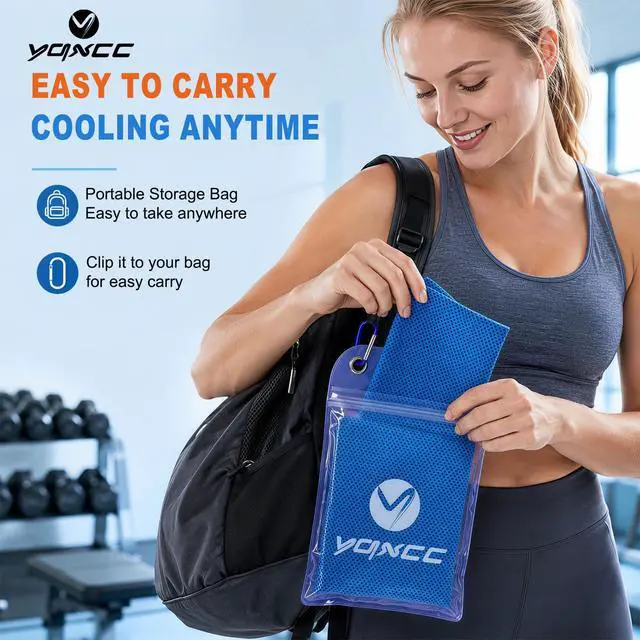 Alt view image 6 of 7 - 4 Pack Cooling Towels 40"x12", Cold Cool for Neck & Face