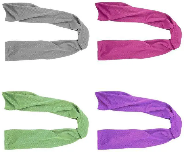 Main image of 4 Packs 40"x 12" Microfiber Cooling Towel, Temperature Regulating, Multicolor, 4 Count, Sports/Workout