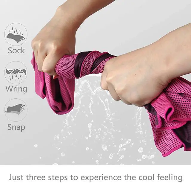Alt view image 5 of 6 - 4 Packs 40"x 12" Microfiber Cooling Towel, Temperature Regulating, Multicolor, 4 Count, Sports/Workout