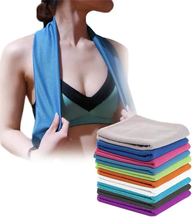 Alt view image 6 of 6 - 4 Packs 40"x 12" Microfiber Cooling Towel, Temperature Regulating, Multicolor, 4 Count, Sports/Workout