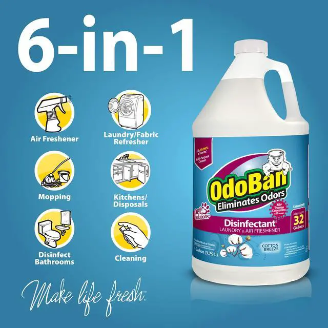 Alt view image 3 of 7 - Disinfectant Concentrate and Odor Eliminator, Made in the USA, Cotton Breeze Scent, 2 Gallons