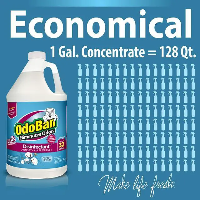 Alt view image 4 of 7 - Disinfectant Concentrate and Odor Eliminator, Made in the USA, Cotton Breeze Scent, 2 Gallons