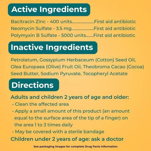 Alt view image 7 of 7 - Neosporin Original Triple Antibiotic Ointment, 0.5 oz