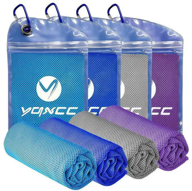 Main image of 4 Pack Cooling Towels (40"x12"), Ice Cool for Neck & Face