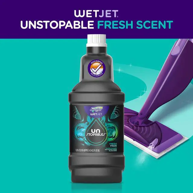 Alt view image 5 of 6 - WetJet Unstopables Refill Solution for Floor Cleaning, Fresh Scent, 1.25 Liters