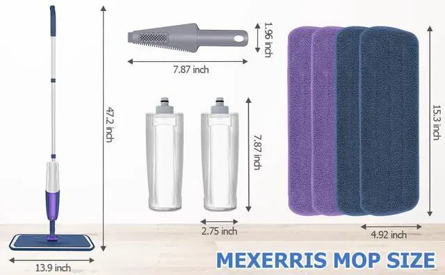 Alt view image 5 of 7 - Spray Wet Mops for Floors Cleaning: Hardwood Floor Mop Refillable 2 Bottles
