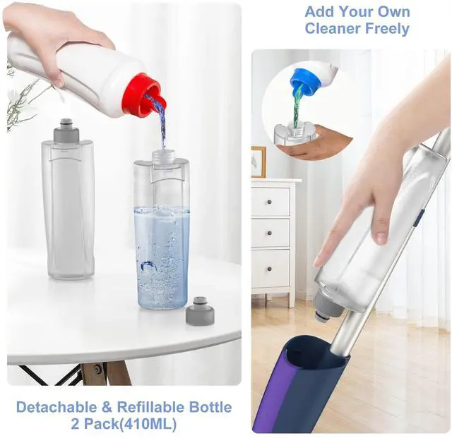 Alt view image 4 of 7 - Spray Wet Mops for Floors Cleaning: Hardwood Floor Mop Refillable 2 Bottles