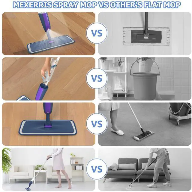 Alt view image 6 of 7 - Spray Wet Mops for Floors Cleaning: Hardwood Floor Mop Refillable 2 Bottles