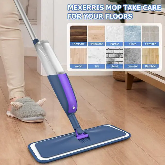 Alt view image 7 of 7 - Spray Wet Mops for Floors Cleaning: Hardwood Floor Mop Refillable 2 Bottles