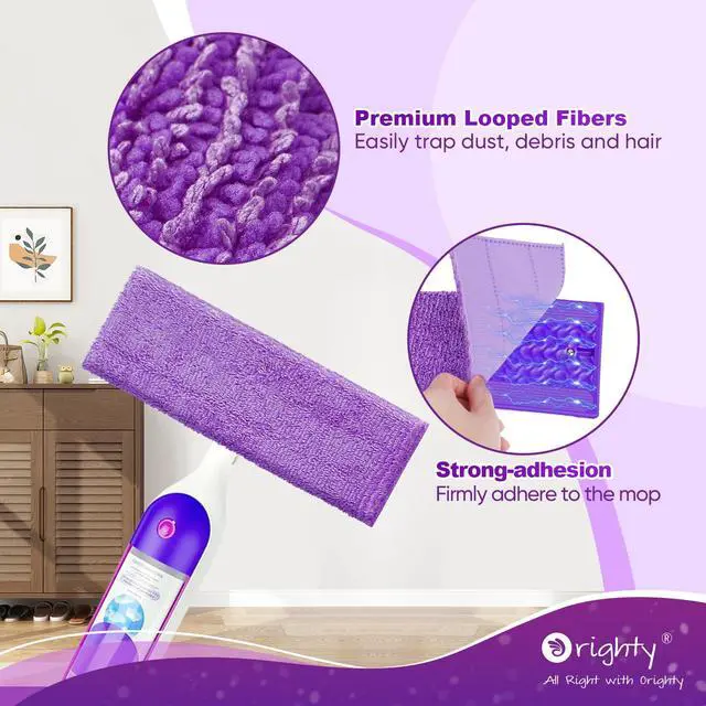 Alt view image 4 of 7 - Microfiber Mop Pads for Swiffer PowerMop, 10 Pack, Reusable