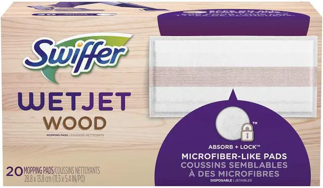 Main image of WetJet Mops for Floor Cleaning, Hardwood Floor Cleaner Spray Mop Pad Refill, 20 Count
