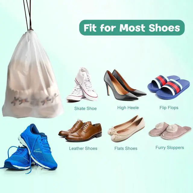 Alt view image 2 of 7 - 32 Pcs Shoe Bags for Travel, 15.7" x 11.8" Clear Drawstring Storage Bags Shoes Organizer for Packing Waterproof Dustproof Women Men Portable Travel Essentials