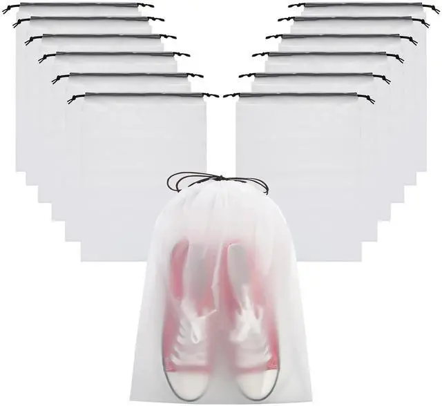 Main image of 13 Pack Transparent Shoe Bags for Travel, 15.7 x 11.8 inches