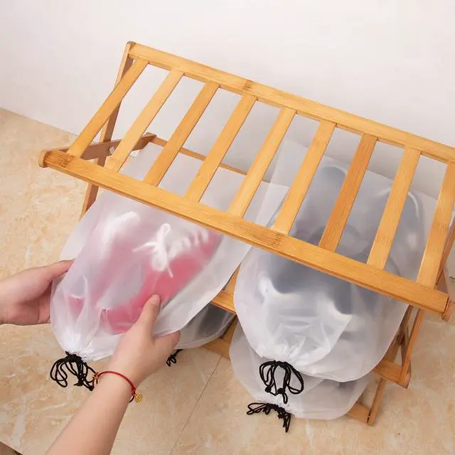 Alt view image 7 of 7 - 13 Pack Transparent Shoe Bags for Travel, 15.7 x 11.8 inches