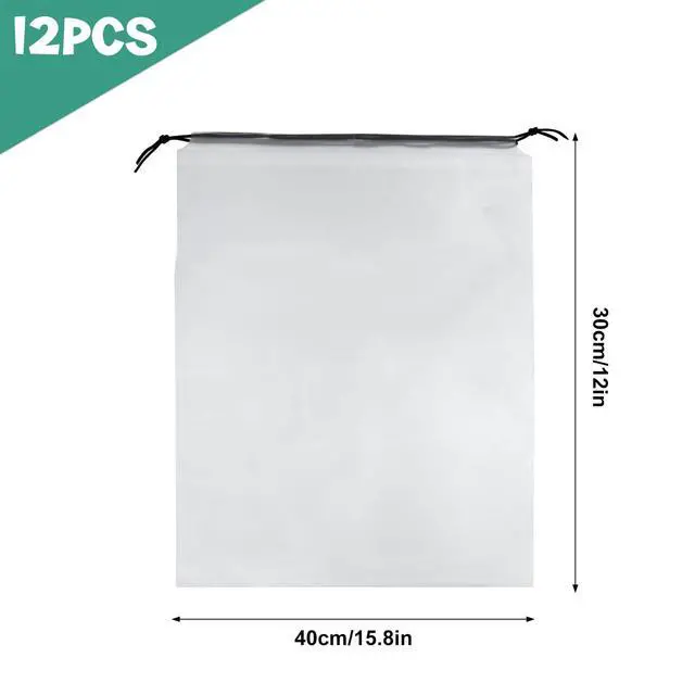Alt view image 2 of 7 - 12 Pcs Shoe Bags for TravelClear Drawstring Travel Shoe Bags for Packing Waterproof Dustproof Shoes Organizer Pouch Travel Accessories Shoe Storage Bag for Women Men Portable Travel Essentials