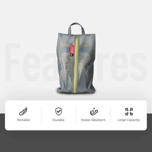 Alt view image 3 of 7 - Shoe Bag for Travel, Water-Resistant Shoe Pouch for Sports