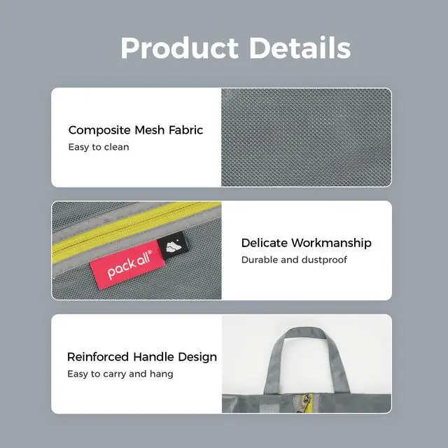 Alt view image 2 of 7 - Shoe Bag for Travel, Water-Resistant Shoe Pouch for Sports