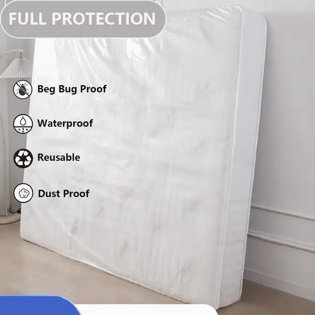 Alt view image 4 of 7 - Plastic Mattress Bag for Moving Storage, Mattress Protector Cover ,Mattress Bag for Disposal (King)