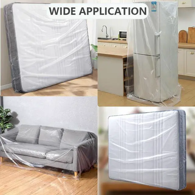 Alt view image 7 of 7 - Plastic Mattress Bag for Moving Storage, Mattress Protector Cover ,Mattress Bag for Disposal (King)