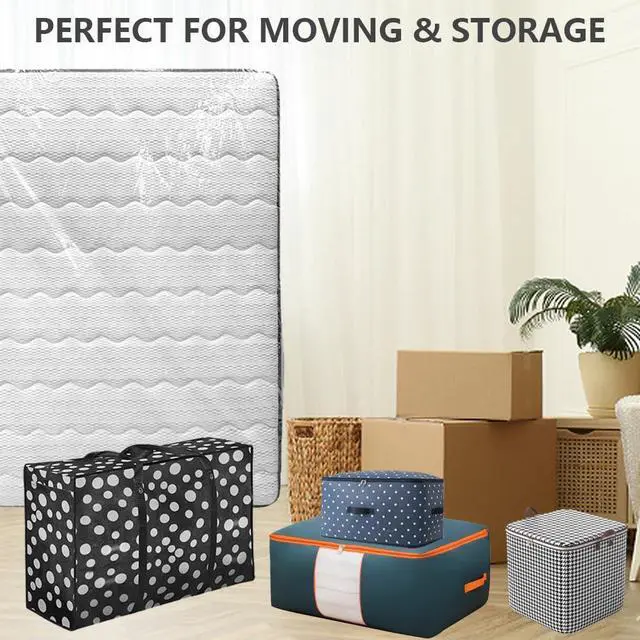 Alt view image 6 of 7 - Plastic Mattress Bag for Moving Storage, Mattress Protector Cover ,Mattress Bag for Disposal (King)