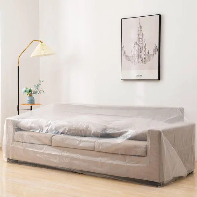Alt view image 5 of 7 - King Mattress Bag for Moving Storage, 1.5 Mil Clear Waterproof Plastic Mattress Storage Bag Cover, Disposal Mattress Protector for King/California King Size