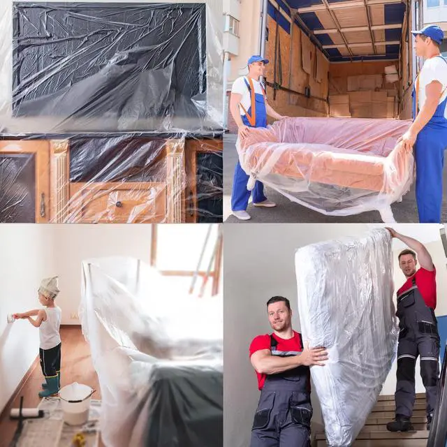 Alt view image 7 of 7 - 1.5 Mil Thick Mattress Bags for Moving Mattress Storage Bag Queen or King Size 1 Pack - Plastic Wrap Mattress Protector Short-Term Storage and Disposal