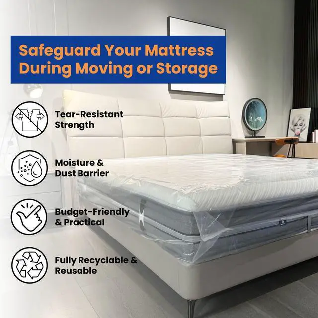Alt view image 3 of 7 - King Mattress Bag for Moving and Storage, 1.5 Mil, 1 Pack