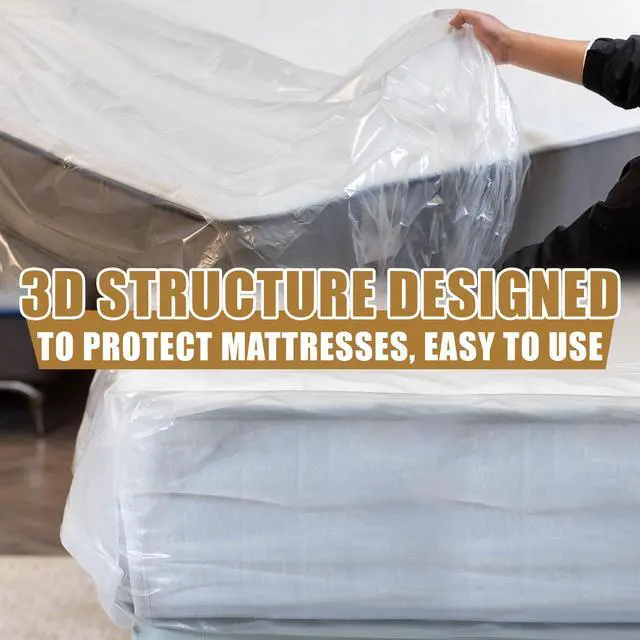 Alt view image 7 of 7 - Plastic Mattress Bag for Moving Storage, King/Cal King Size, 1.5Mil