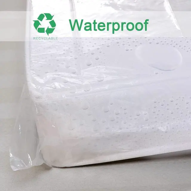 Alt view image 3 of 6 - 2-Pack Mattress Bag for Moving - Twin/Twin XL Size Mattress Storage Bag - 4 Mil Extra Thick Heavy Duty Mattress Protection Cover - 54 x 96 Inch