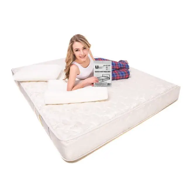 Alt view image 5 of 7 - Queen Mattress Clear Plastic Poly Covers, 61 x 15 x 104 inch, Heavy Duty 2 mil, 1 Pack
