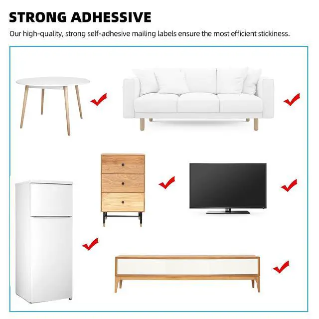 Alt view image 6 of 7 - Home Moving Labels- 3 x 2 inches, Removable Packing Box Stickers, 8 Designs Waterproof Color Coded Moving Stickers with Fragile and Blank Labels- 160PCS