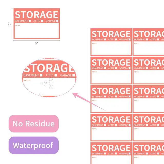 Alt view image 2 of 7 - 300 PCS 3 x 2 Removable Moving Packing Labels for Box Sticker