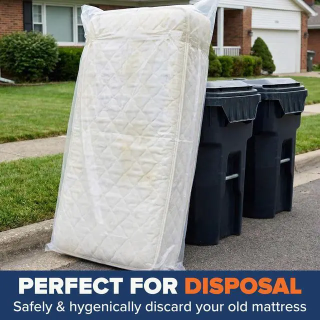 Alt view image 3 of 7 - Mattress Bags for Moving, Twin & Full Size Mattress Bag for Storage, Plastic Cover for Bed Storage & Disposal, Mattress Moving Bag Full Size Protector