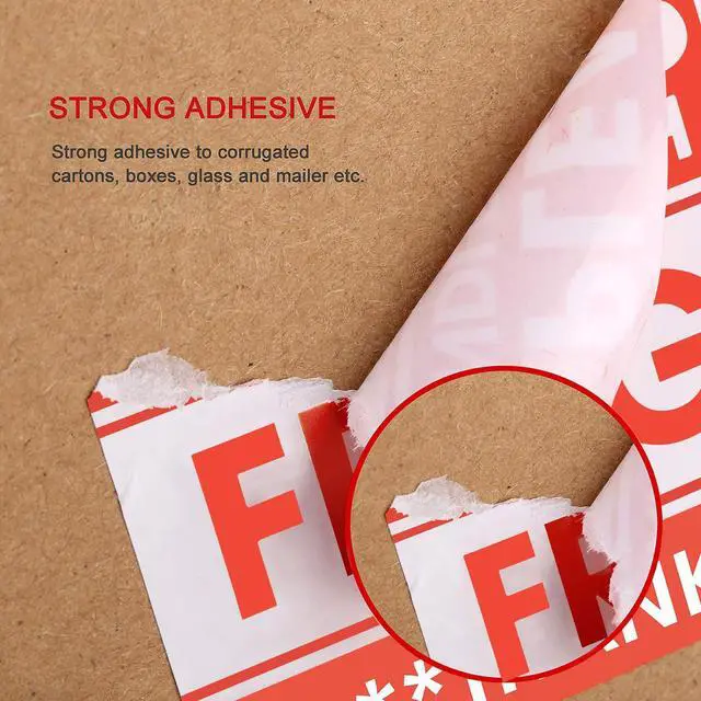 Alt view image 5 of 6 - 2"x 3" Fragile Stickers 500 Labels Per Roll Strong Adhesive (Handle with Care,Do Not Drop,Thank You) Labels for Shipping and Moving