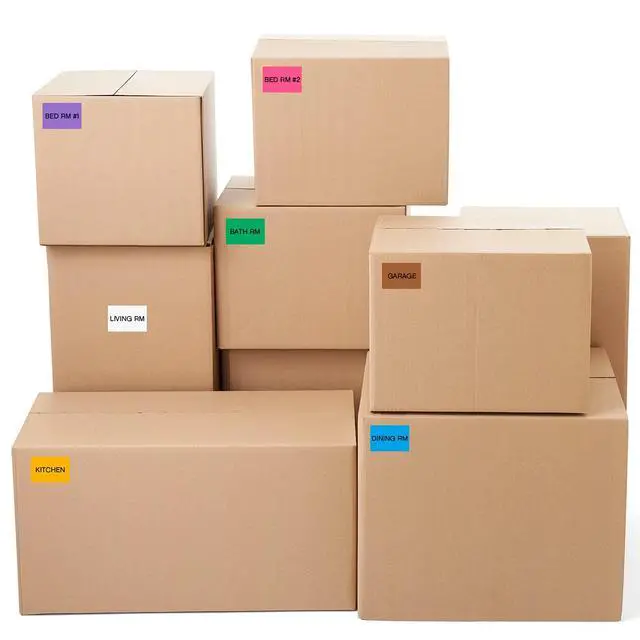 Alt view image 5 of 6 - 500 Pieces Rectangular Colored Labels Stickers 3 x 2 Inch, Large Color Coding Labels in 10 Assorted Colored Name Tags Moving