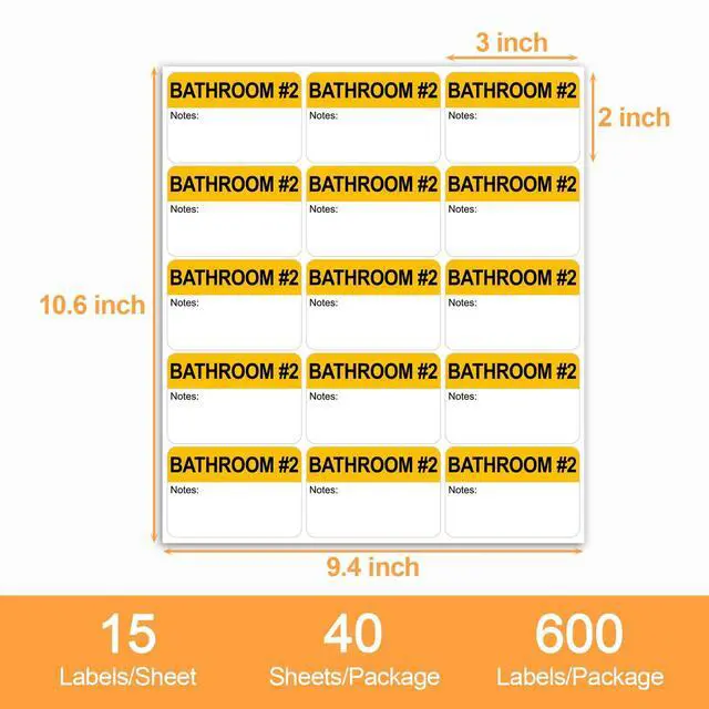 Alt view image 2 of 7 - 600 Writable Stickers 2 x 3 Each,20 Designs Pre-Printed Color-Coded Home Moving Packing Box Labels with Fragile, Extra, Heavy Labels
