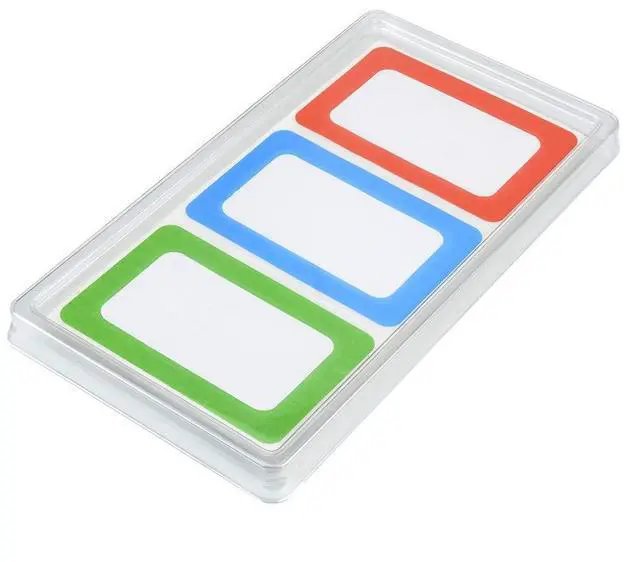 Alt view image 2 of 7 - 4 Colors Plain Name Tag Stickers 200 Labels for Office, School, Teachers, Meeting and Mailing