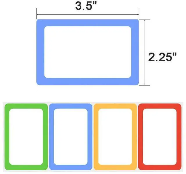 Alt view image 4 of 7 - 4 Colors Plain Name Tag Stickers 200 Labels for Office, School, Teachers, Meeting and Mailing