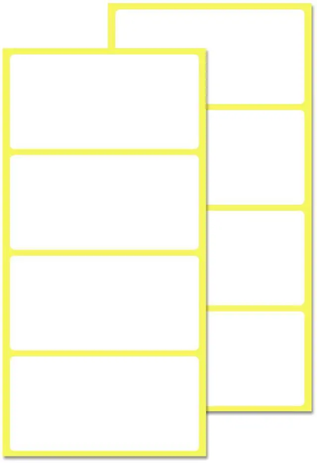 Main image of 200 Pack, 4" x 2", Labels Stickers for Storage Bins - Matte White