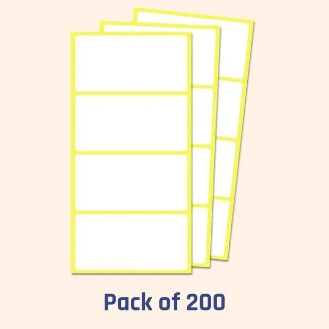 Alt view image 3 of 7 - 200 Pack, 4" x 2", Labels Stickers for Storage Bins - Matte White