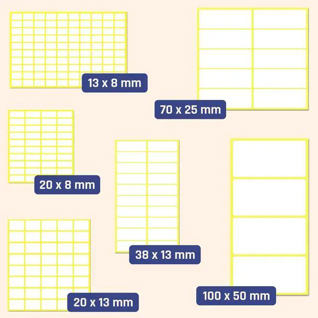 Alt view image 7 of 7 - 200 Pack, 4" x 2", Labels Stickers for Storage Bins - Matte White