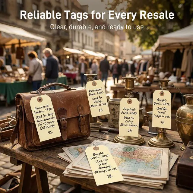 Alt view image 4 of 7 - 120PCS Manila Tags with Wire, 4 3/4" x 2 3/8" Shipping Labels
