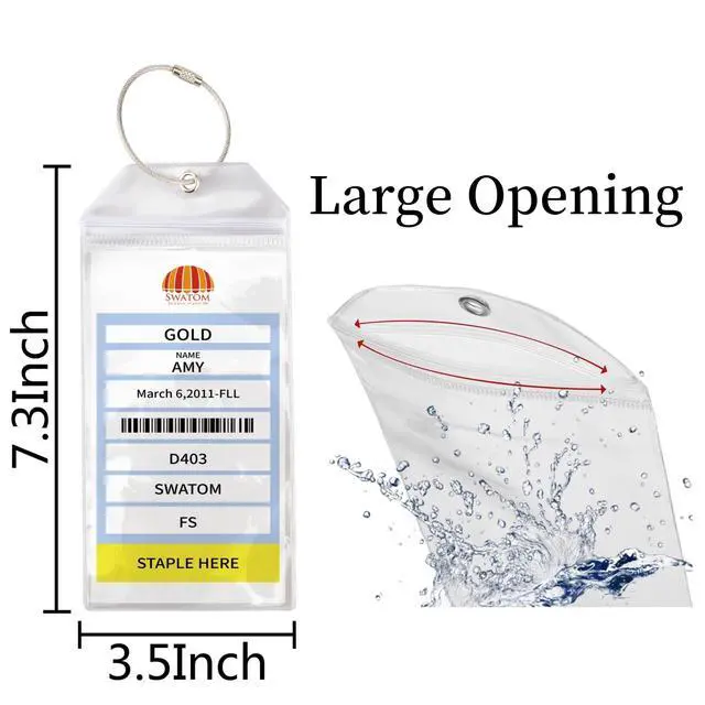 Alt view image 5 of 7 - Cruise Luggage Tags for Suitcases 4 Sets Carnival, NCL, Princess & MSC Waterproof Clear Luggage Bag Tag Holders for 2025 & 2026 Cruise Ships Essentials