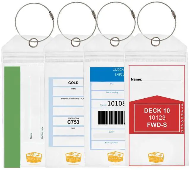 Main image of Cruise Luggage Tags for Carnival Cruise | NCL Norwegian Cruise Line | MSC Cruises | Princess Cruises | Cruise Essentials Cruise Accessories Must Haves