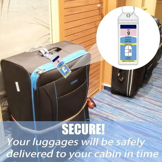 Alt view image 4 of 7 - Cruise Luggage Tag Holders for Royal Caribbean and Celebrity Cruises 8 packs, Cruise Essentials by Cruise Ship Crew Members 6.5x2.5 inches 8pcs