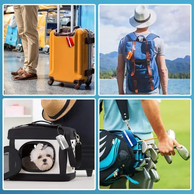 Alt view image 7 of 7 - Aluminum Luggage Tag for Suitcase, 6 Pack Metal Luggage Tag