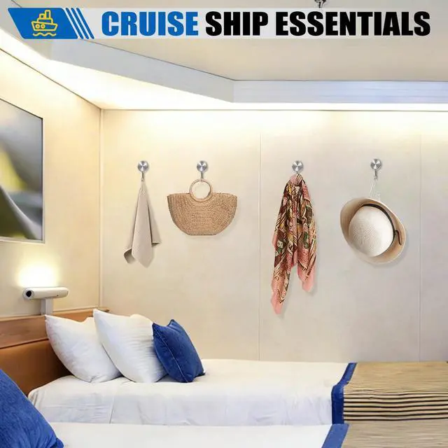 Alt view image 2 of 7 - Magnetic Hooks, 60Lbs 6 Pack for Cruise Cabins