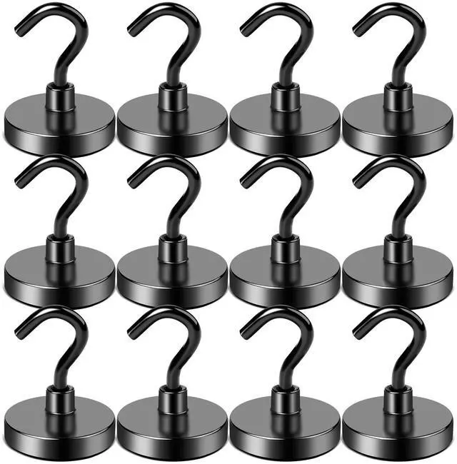 Main image of Magnetic Hooks Heavy Duty, 85LBS, 12 Pack